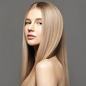 peluquería mujer alisado de pelo con tratamiento de enzimoterapia